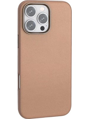 Magicool Joko  Iphone 16 Pro Max Wonder Deri Magsafe Kapak - Bronz