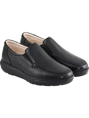 Dr.Comfort Dr. Comfort 10013 Siyah Hakiki Deri Ortopedik Diyabetik Erkek Şeker Ayakkabı