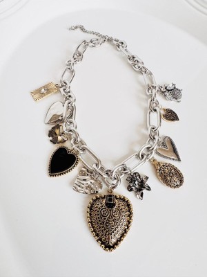 Devi Fashion Charm Silver Kalpli Kolye
