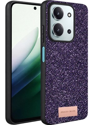 Magicool Onegif Xiaomi Redmi 15C 4g Bright Simli Kapak - Derin Mor