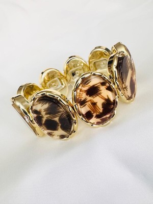 Devi Fashion Devilux Leopar Lastikli Bileklik 17 cm