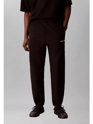 Calvin Klein Erkek Regular Fit Paçası Lastikli Logo Işlemeli Siyah Eşofman Altı LV04RF249G-UB1