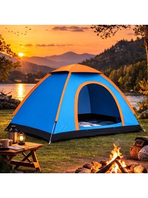 Roichil® 3 Kişilik Yarı Otomatik Kurulum Kamp Çadırı – Suya Dayanıklı, Taşıma Çantalı Outdoor Aile Çadırı, Piknik, Plaj ve Doğa 200X150X110 cm