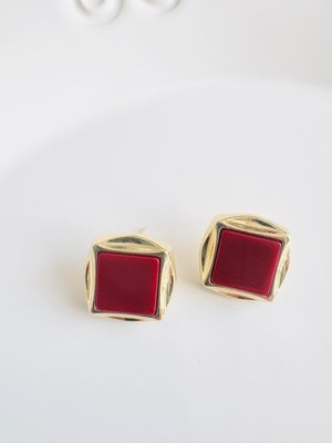 Devi Fashion Kare Vintage Küpe 2 cm