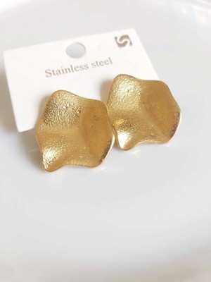 Devi Fashion Xuping Plaka Gold Küpe 4 cm