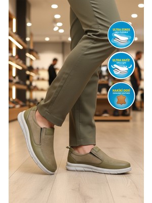 Ayakmod Premium 3704 M Haki Erkek Günlük Ayakkabı
