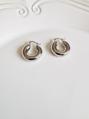 Devi Fashion Silver Bombeli Vintage Halka Küpe 3 cm