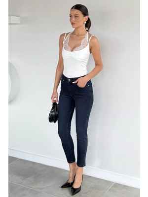 Gülseli Kadın Likralı Casual Rahat Jean Kot Pantolon P-00021667