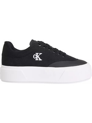 Calvin Klein Kadın Platform Taban Ck Logolu Siyah Sneaker HW0HW02989-BEH
