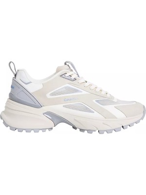 Calvin Klein Kadın Rahat ve Yüksek Tabanlı Logo Detaylı Bej Sneaker HW0HW03019-0GC