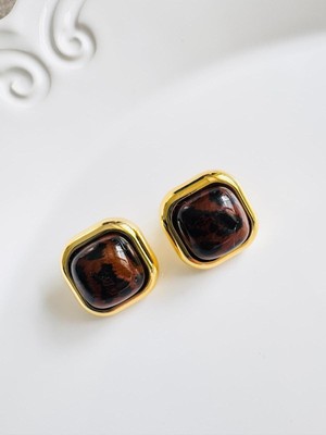 Devi Fashion Leopar Kare Küpe 2 cm