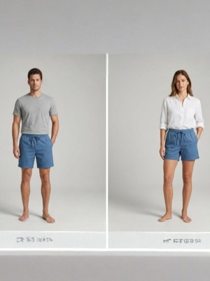 Rog Unisex %100 Pamuk Hambez Doğal Şort - Rahat ve Nefes Alan Tasarım - Bohem Stil