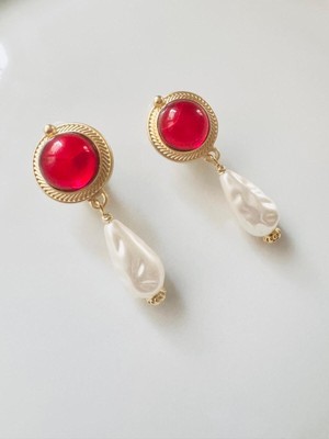 Devi Fashion Yılbaşı Vintage Inci Küpe 5 cm