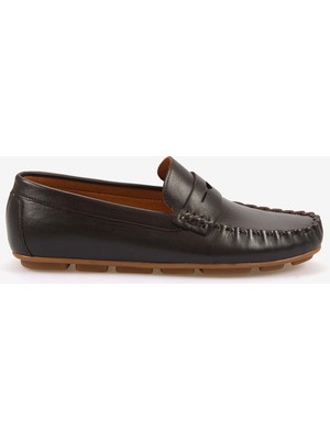 Kemal Tanca Erkek Hakiki Deri Bağcıksız Kauçuk Tabanlı Loafer A9408
