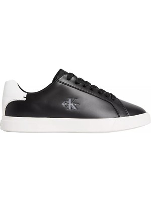 Calvin Klein Kadın Düşük Bilekli Ck Logo Detaylı Deri Siyah Sneaker HW0HW03146-0GM