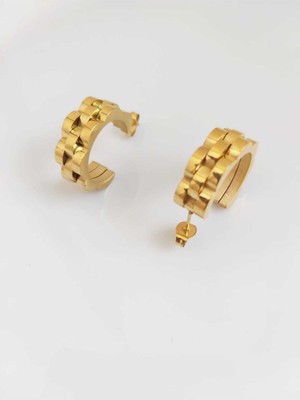 Devi Fashion Çelik Gold Küpe 2 cm