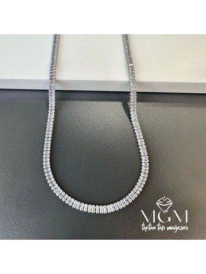 Mudanis Baget Zirkon Taşlı Su Yolu Kolye
