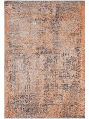 Pera Halı Turuncu Toprak Tonları Eskitme Halı - 1846OU