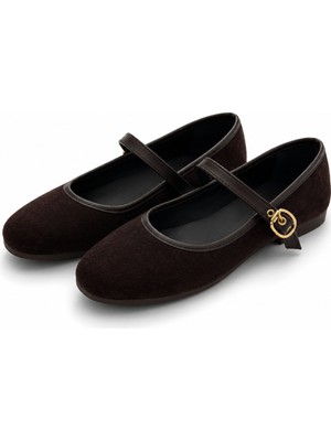 Patron Shoes Tokalı Süet Kadın Babet