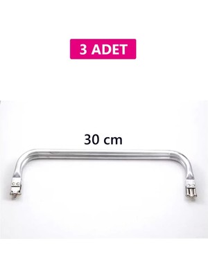Royaleks Gizli Metal Çanta Bursu – 3 Adet - 30 cm - Metal Çanta Aparatı Çanta Aksesuarı