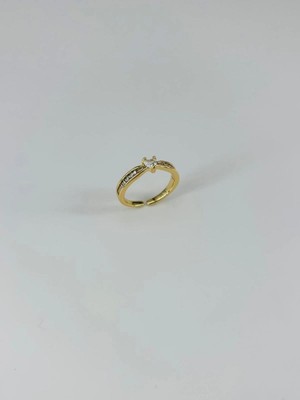 Mudanis 14 K Gold Kaplama Zirkon Taşlı Yüzük