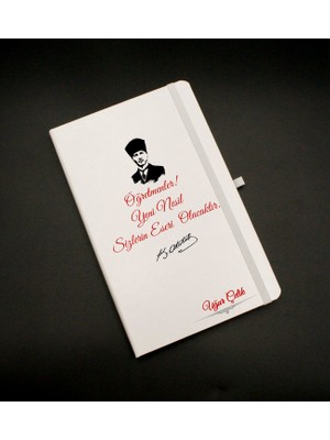 As Gift Kişiye Özel Atatürk Baskılı Beyaz Defter