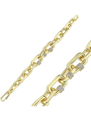 Merano Design Dextera Gold Bileklik Kadın İçin Şık Tasarım Parlak Malzeme ile