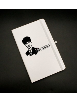 As Gift Kişiye Özel 29 Ekim Atatürk Baskılı  Beyaz Defter