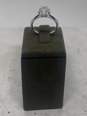 Xuping Jewelry Xuping Seri Gümüş Renk Tektaş Yüzük - Zirkon Taşlı Kararmaz Minimal Alyans Yanı-Gosessa