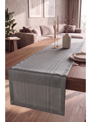 Miabella Home Masa Ranner 45 x 220 cm Runner Amerikan Servisi Keten Dokulu Masa Runner Dekoratif Runner