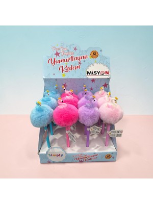 Misyon Flamingo Ponpon Başlıklı Yumurtlayan Kalem 12'li Paket
