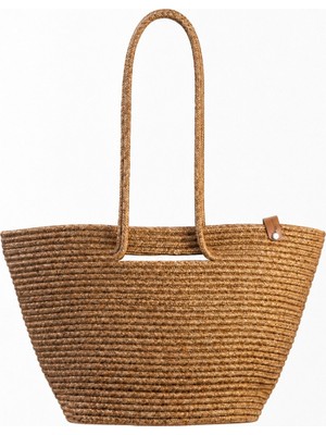 Tandi Bags Lesias Handmade Hasır Omuz Çantası Vizon