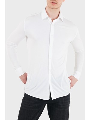 Boss Modal Slim Fit Klasik Yaka Uzun Kol Gömlek Erkek Gömlek 50561622 100