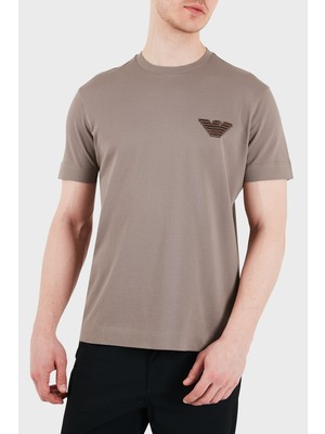 Emporio Armani Logolu Pamuklu Regular Fit Bisiklet Yaka T Shirt Erkek T Shirt EM002832 AF12955 U6189