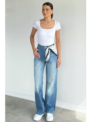 Gülseli Kadın Zamansız Palazzo Jean Kot Pantolon P-00021621