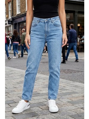 Gülseli Kadın Likralı Yıkamalı Jean Kot Pantolon P-00021607