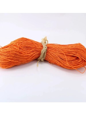 Nemere Turuncu Renk Çile Kağıt Ip Çanta Ipi Supla Ipi  No:65 - (550-600 Gr)