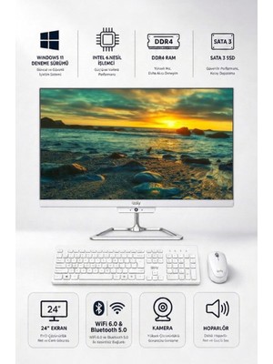 İzoly B604 I5-6400 16GB Ddr4 1tb SSD 24" All In One Bilgisayar