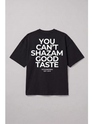 Gothamvibes Erkek Boxy Shazam Siyah Premium T-Shirt