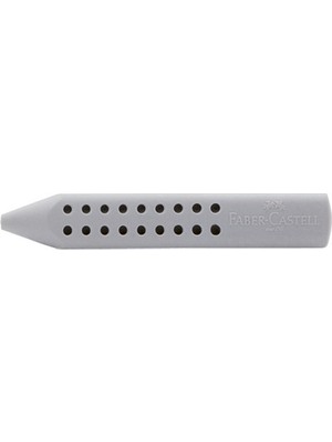 Faber-Castell Üçgen Silgi Gri 1 Adet Grip 2001 Modeli PVC İçermeyen Kalem Silgisi