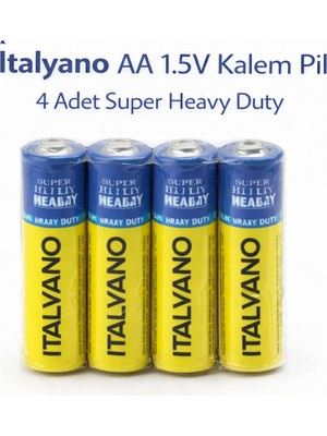 BSH Gülbay Mobilya Italyano Aa 1.5V Kalem Pil 4 Adet Super Heavy Duty 1 Paket