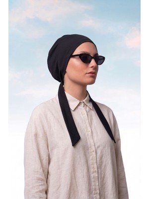 Kamer Scarf 3’lü Penye Dikişli Bağcıklı Kadın Bonesi