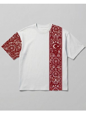 Gothamvibes Erkek Boxy Türkiye Beyaz Premium T-Shirt