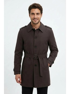 Uki Gri Comfort Fit Trençkot