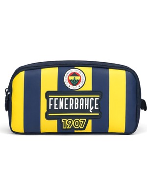 Fenerbahçe Lisanslı Kalemlik - Çubuklu Tasarım 2 Bölmeli Kalem Çantası