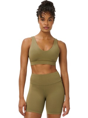 Sweaty Betty Ultimate Studio Voop Bra Kadın Kahverengi Fitness Bra