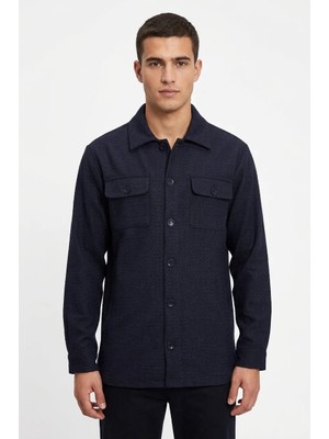 Uki Lacivert Comfort Fit Ceket Mont