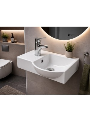 Lapino Tezgahüstü Mini Lavabo 32*45*25 Litos Sağ ESV-4779
