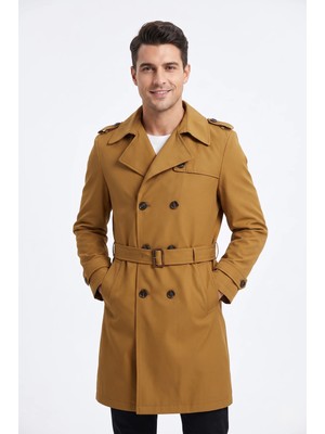 Uki Kahve Comfort Fit Trençkot