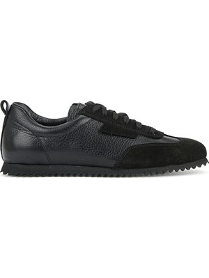 Ziya, Erkek Hakiki Deri Sneaker 1611026Z441 Siyah